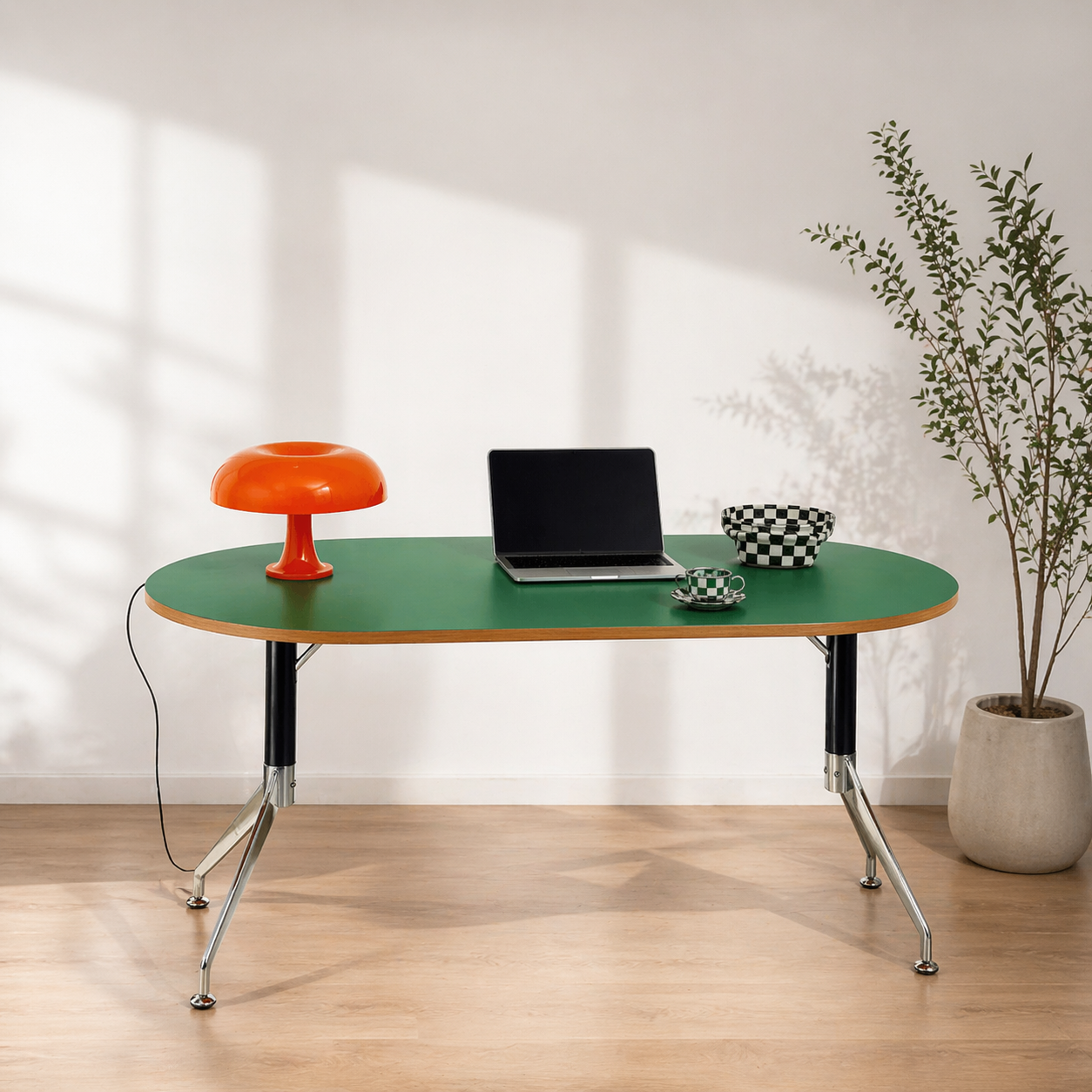 [PRE-ORDER] Green Oval Frame Table